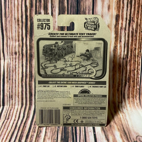 Hot Wheels 1998 Mega Graphics Series #3 of 4 Cars. Turbo Flame. - Picture 5 of 13